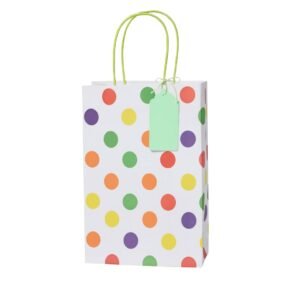 Home white polka bag